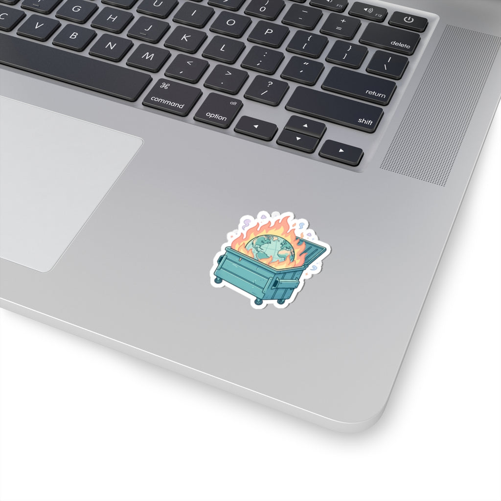 Dumpster Fire Earth Sticker