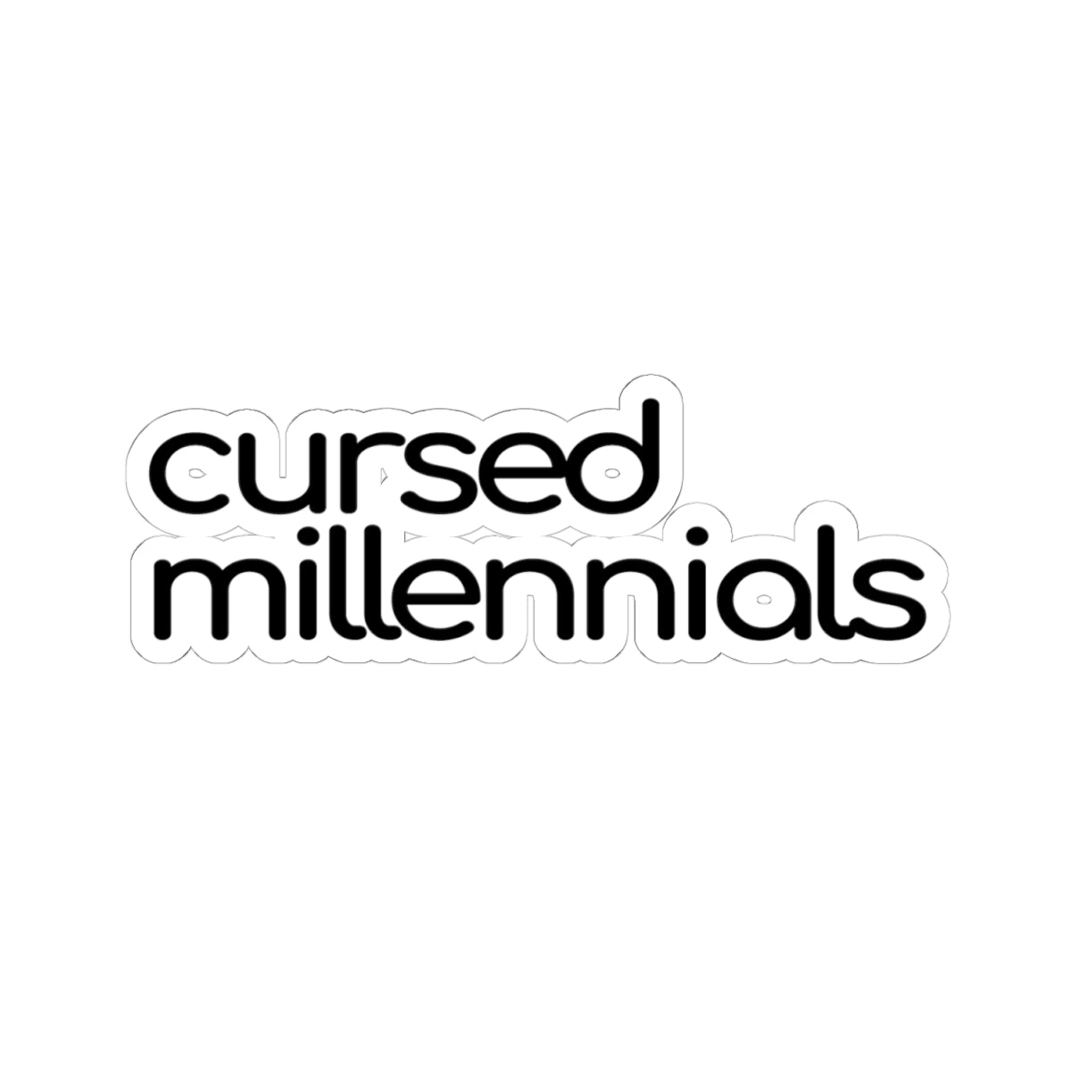 Cursed Millennials Kiss-Cut Sticker