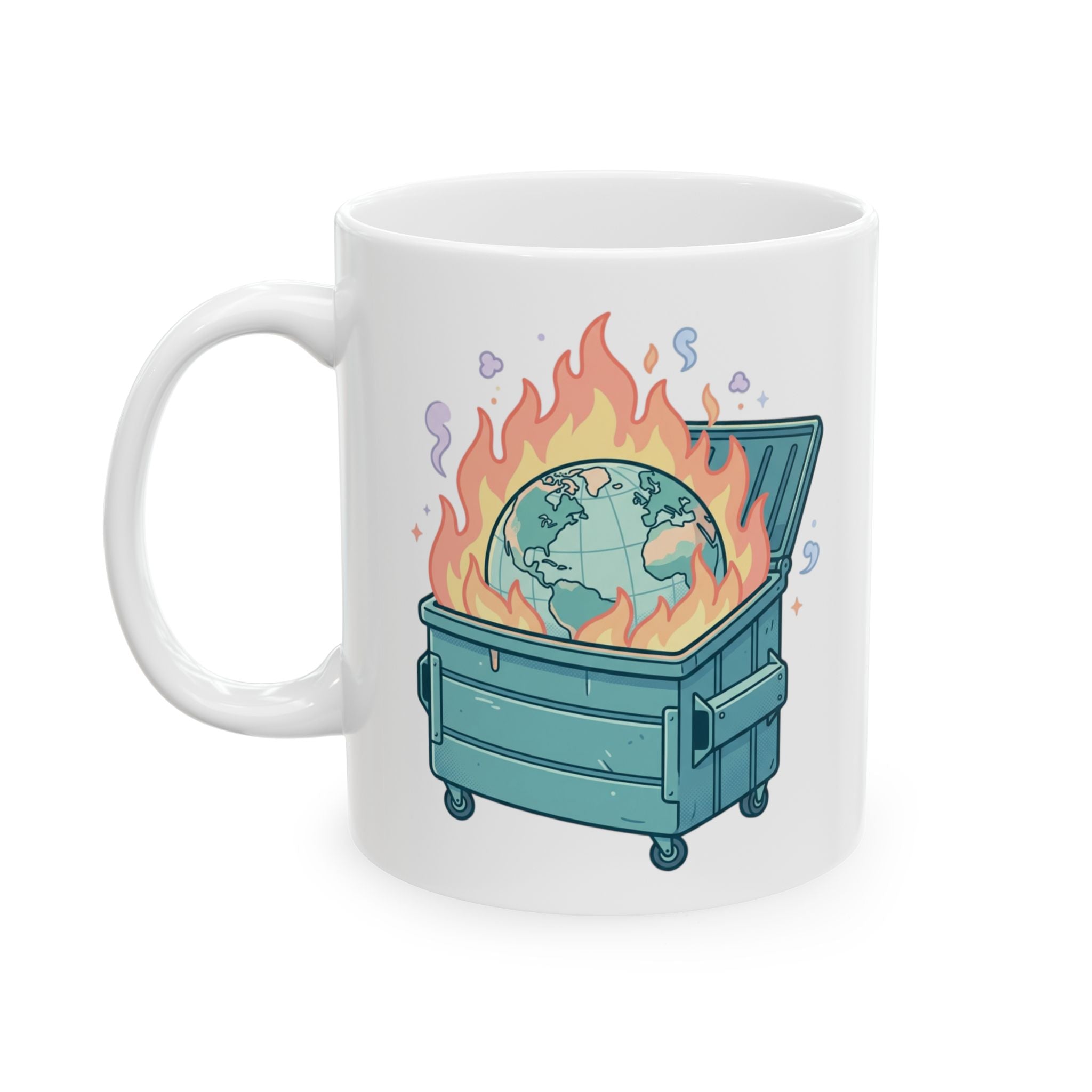 Dumpster Fire Ceramic Mug